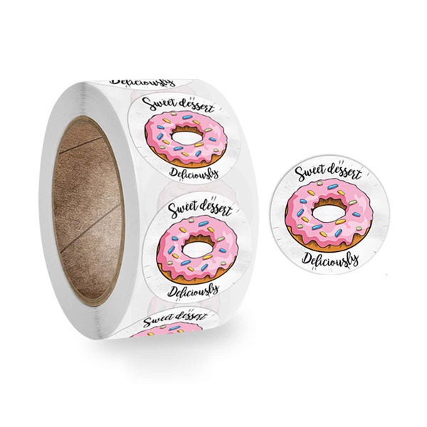 

1roll Donut Sticker, Multicolor