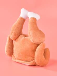 Chicken Leg Detail Pet Headwear - Brown - View 2