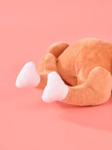 Chicken Leg Detail Pet Headwear - Brown - View 4