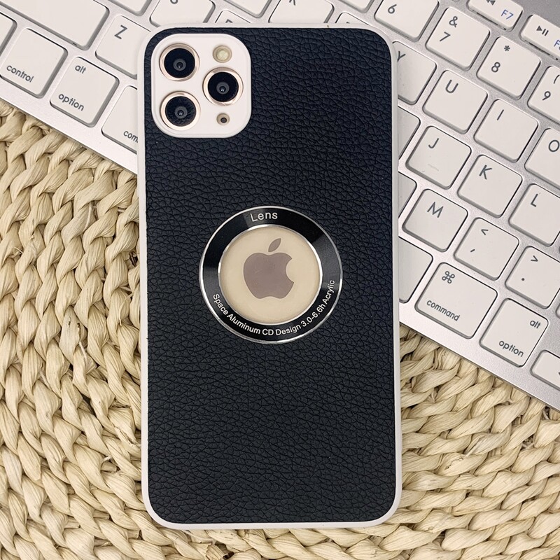 

Contrast PU Leather Phone Case, Black