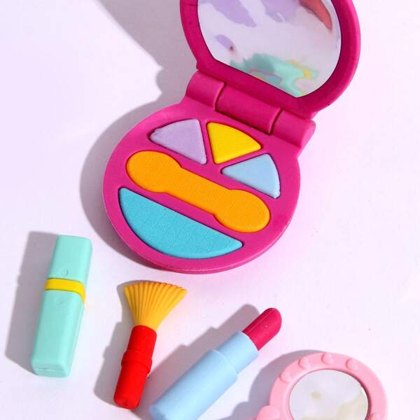 

1set Cosmetic Shaped Eraser, Multicolor