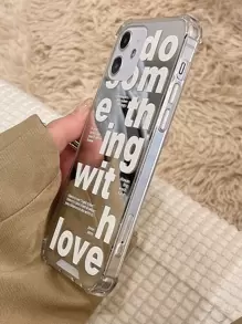 Funda de teléfono con espejo con gráficos de letras compatible con iPhone 11, iPhone 13, iPhone 14 Pro Max - Multicolor - Ver 4