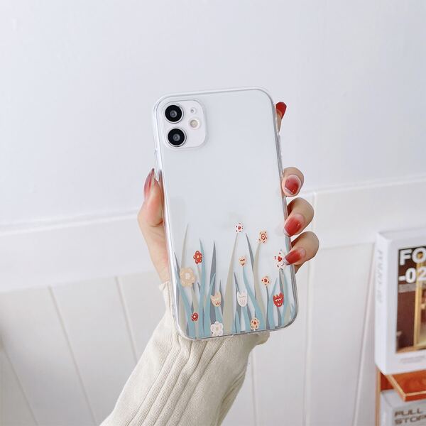 

Flower Pattern Clear Phone Case