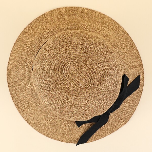 

Bow Decor Straw Hat, Multicolor