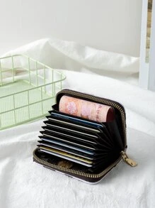 Niñas Monedero con patrón de vaca cremallera - Blanco - Ver 2