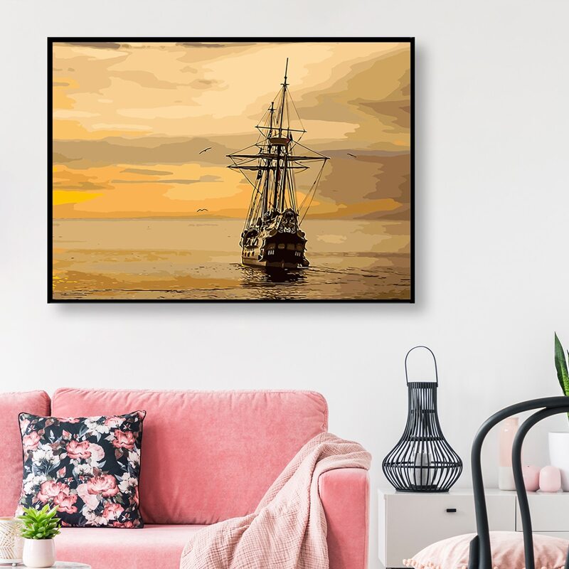 

Ship DIY Diamond Painting, Multicolor