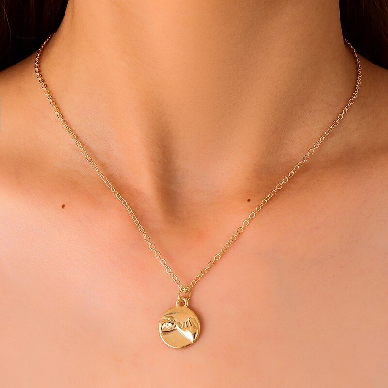 

Geo Pendant Chain Necklace, Gold