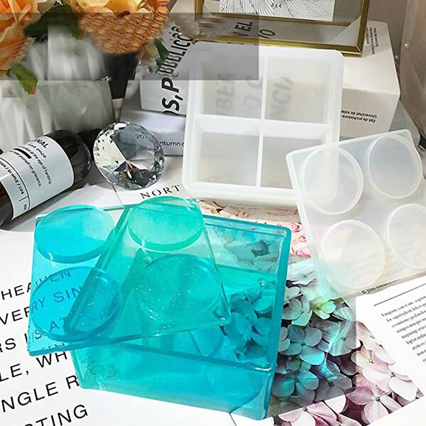 

3pcs Storage Box Design Epoxy Mold, White