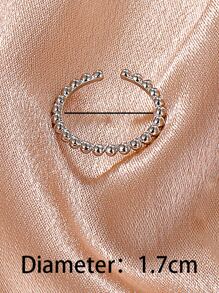 1pc Cuff Ring - Silver - View 4