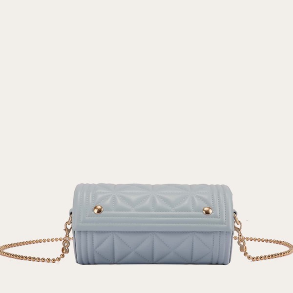 

Quilted Chain Shoulder Bag, Blue