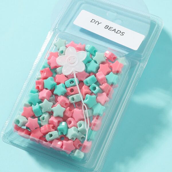 

1box Star Shaped Bead DIY Jewelry Accessories, Multicolor