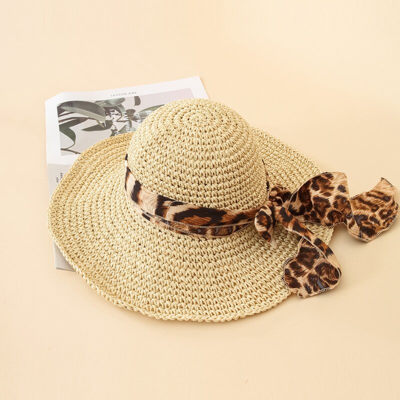 

Bow Tie Sun Hat, Beige