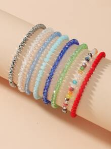 8入組串珠手鏈 - 彩色 - 查看 3