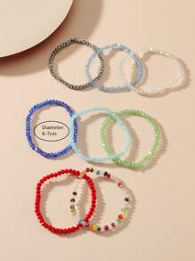 8入組串珠手鏈 - 彩色 - 查看 4