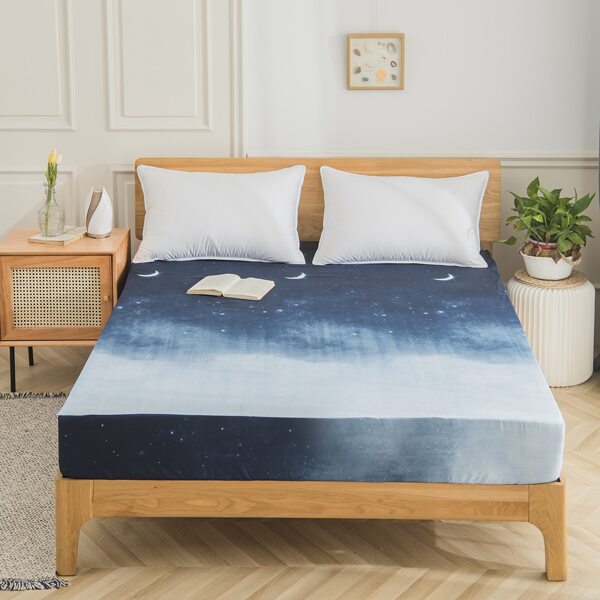 

Night Sky Print Fitted Sheet, Multicolor