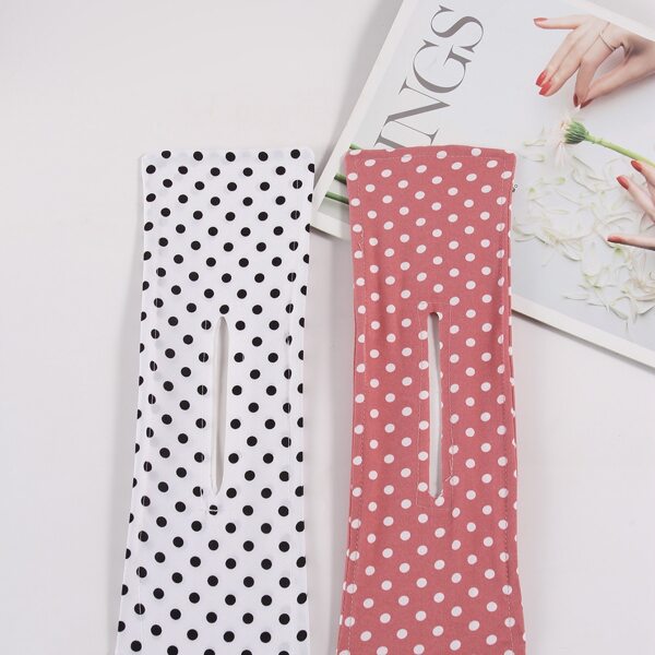 

2pcs Polka Dot Hair Tie, Multicolor