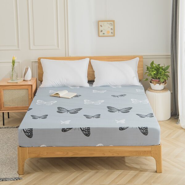 

Butterfly Print Fitted Sheet, Multicolor