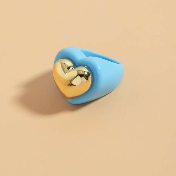 

Heart Decor Ring, Blue