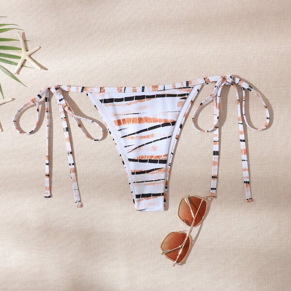 

Allover Print Tie Side Bikini Panty, Multicolor