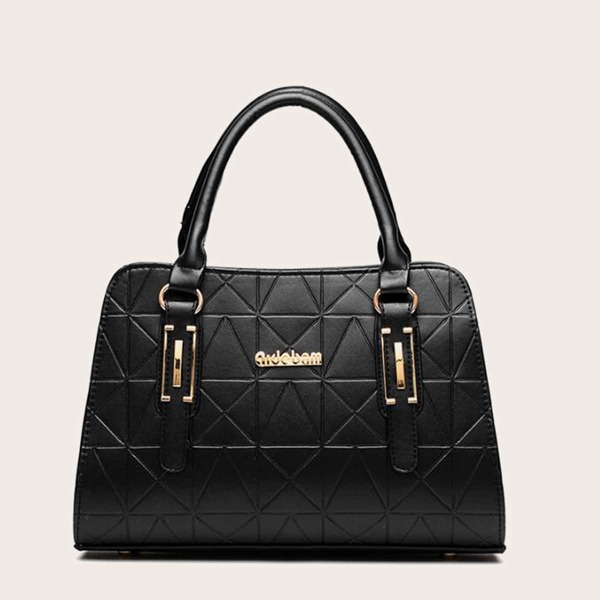 

Quilted Tote Bag, Black