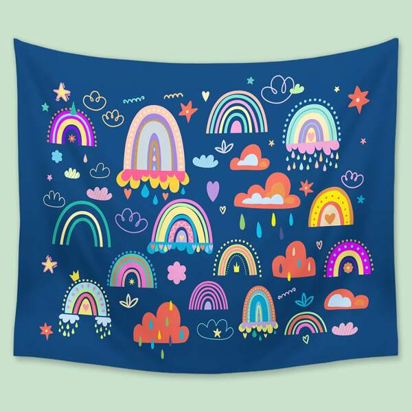 

Kids Rainbow Print Tapestry, Multicolor