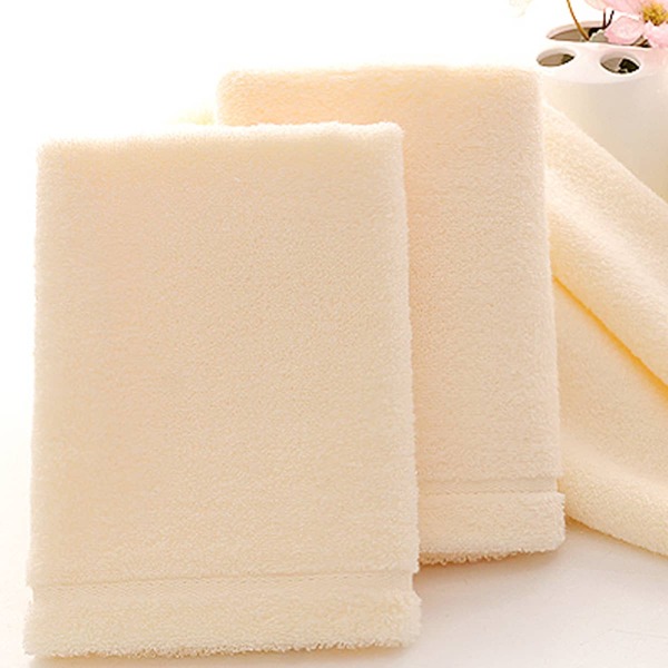 

1pc Solid Color Face Towel, Beige