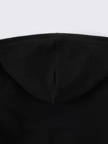 Áo nỉ in chữ unisex cho bé trai - màu đen - Xem 5