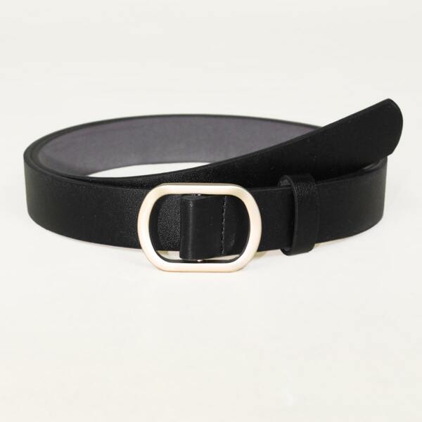 

Kids Geometric Buckle Belt, Black