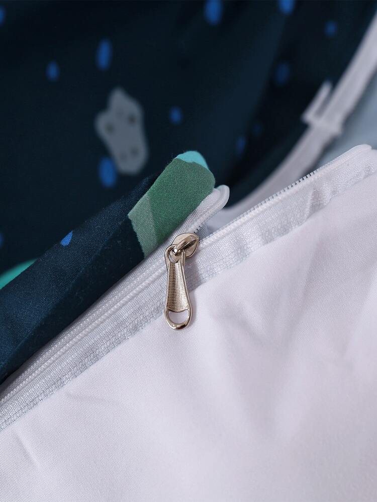 Niños Set colcha sin relleno con estampado de dibujos animados - Multicolor - Añade 4