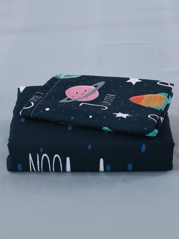 Niños Set colcha sin relleno con estampado de dibujos animados - Multicolor - Añade 6