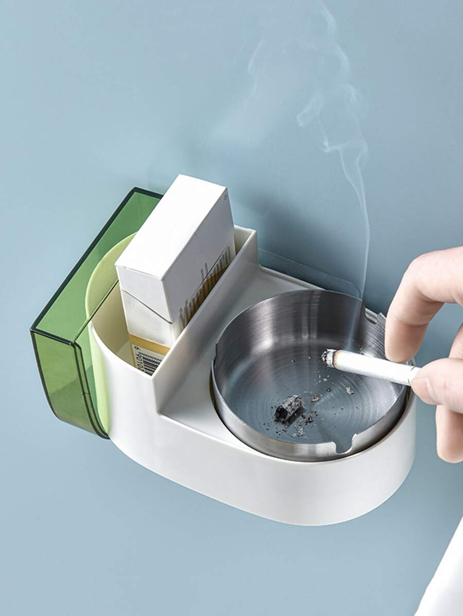 1pc Multifunction Random Ashtray, Wall Mounted Ashtray For Household - Multicolor - View 1