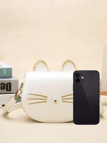 Cô gái mèo thiết kế túi nhắn tin - Màu be - Xem 2