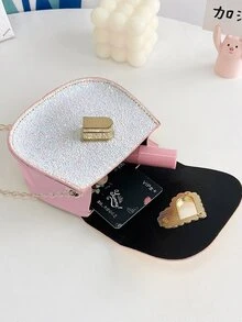 Cô gái long lanh túi yên trang trí hình trái tim - Hồng - Xem 6