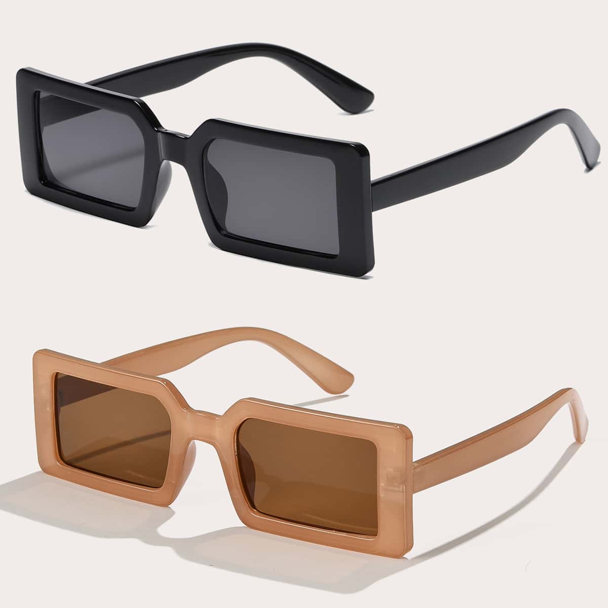 

2pairs Rectangle Frame Sunglasses