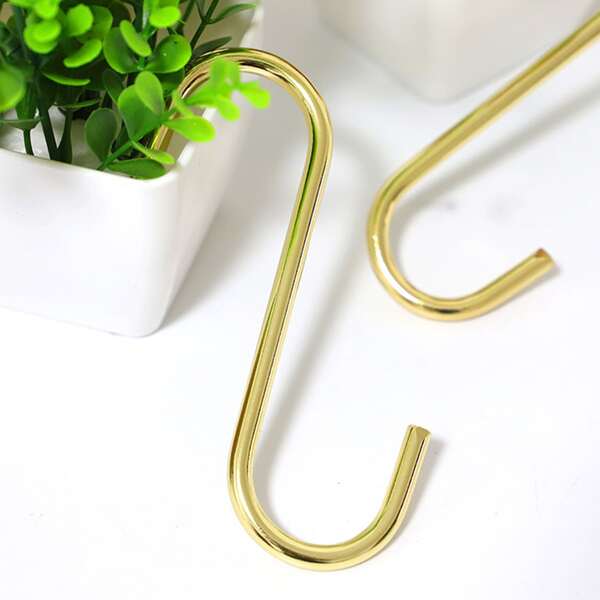

1pc S-shaped Wall Hook, Gold