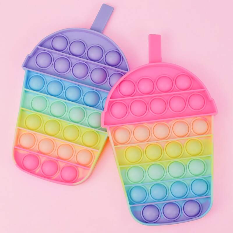 

1pc Random Color Push Bubble Toy, Multicolor