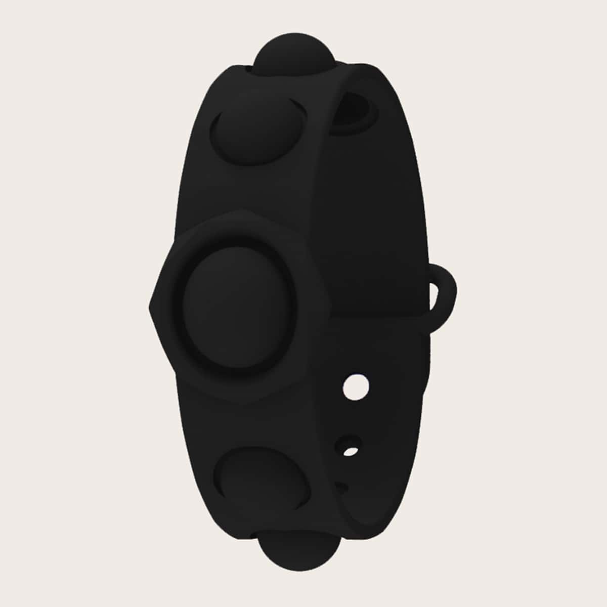 

1pc Portable Push Pop Bubble, Black