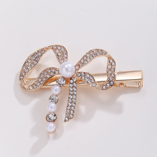 

Bow Knot Decor Hair Clip, Gold