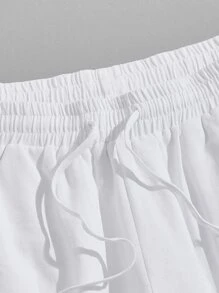 Manfinity CityGents Hombres Pantalones con cordón con bolsillo oblicuo - Blanco - Ver 3
