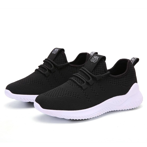 

Minimalist Lace Up Front Running Shoes, Black