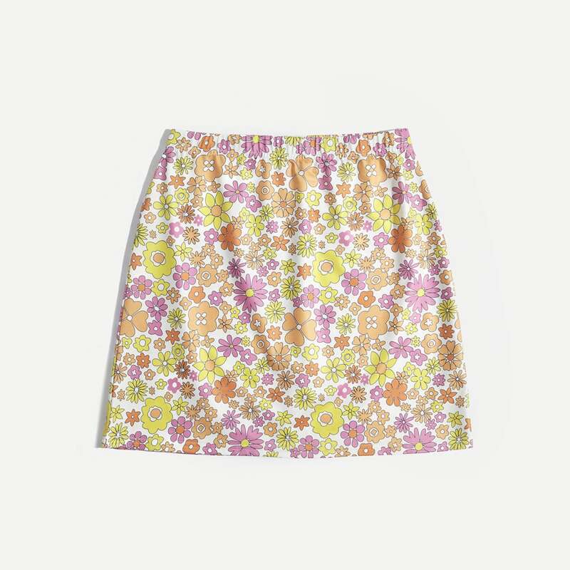 

Floral Print Skirt, Multicolor