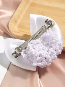 1 件蝴蝶结网状发夹发饰适合日常佩戴情人节、发夹、发夹爪夹、蝴蝶结、可爱