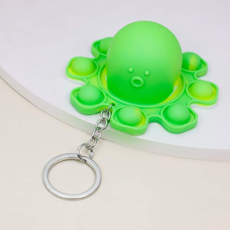 

Octopus Charm Keychain, Multicolor