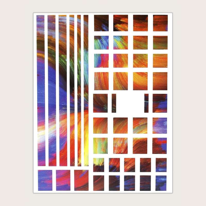 

1sheet Graphic Nail Art Sticker, Multicolor