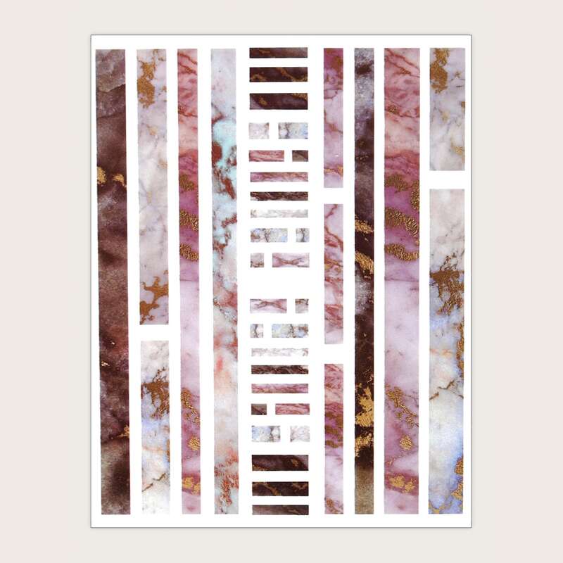 

1sheet Marble Pattern Nail Art Sticker, Multicolor