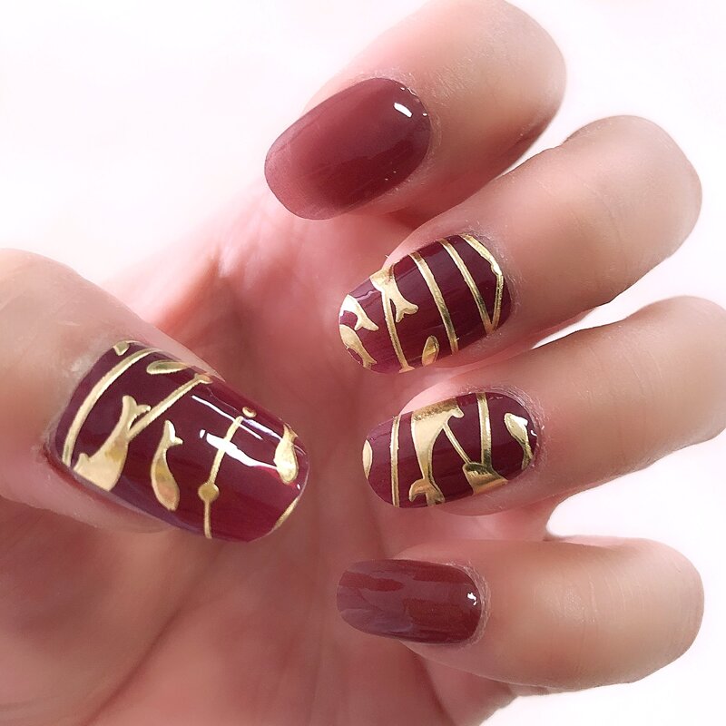 

2sheets Fish Pattern Nail Sticker, Multicolor