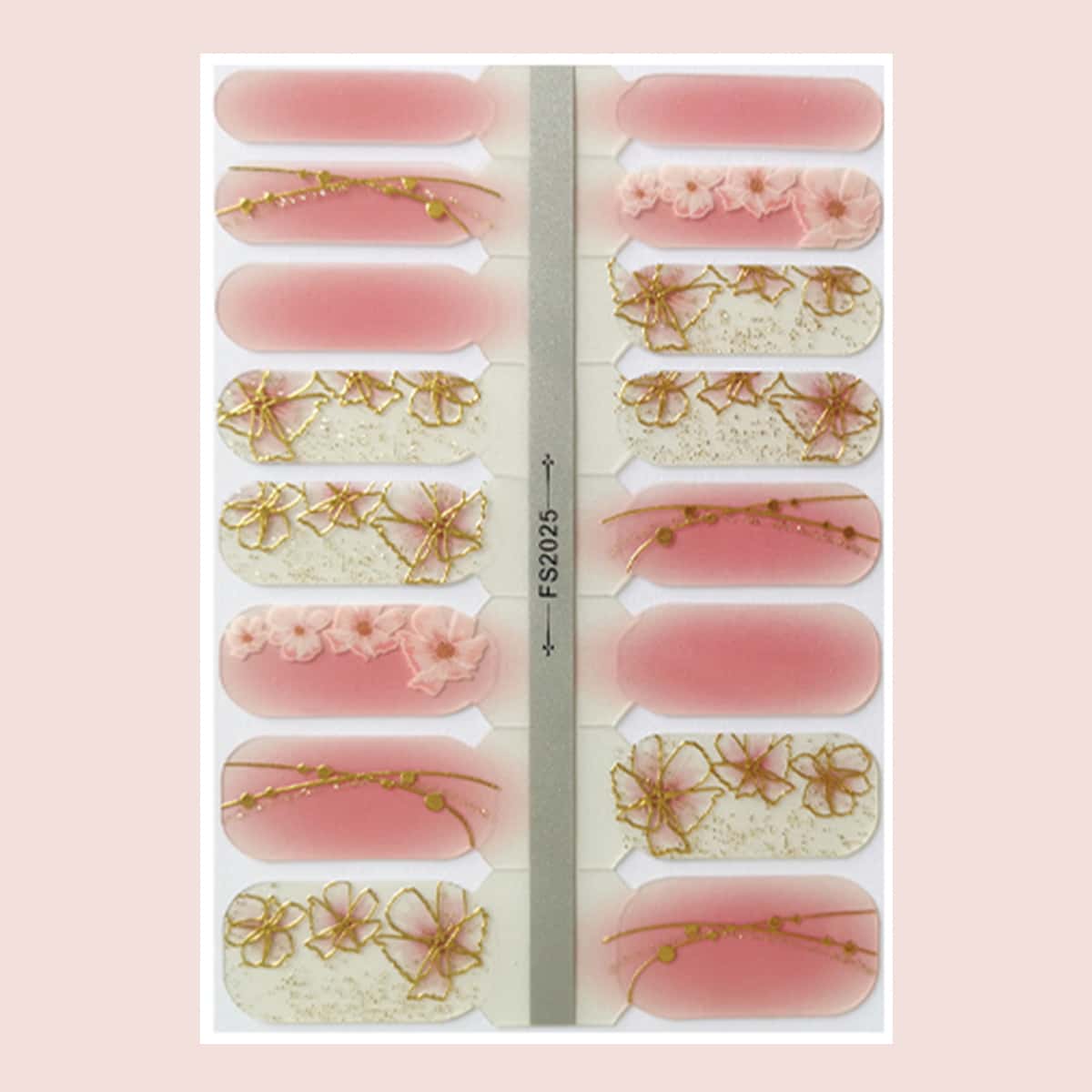 

1sheet Floral Nail Sticker, Multicolor