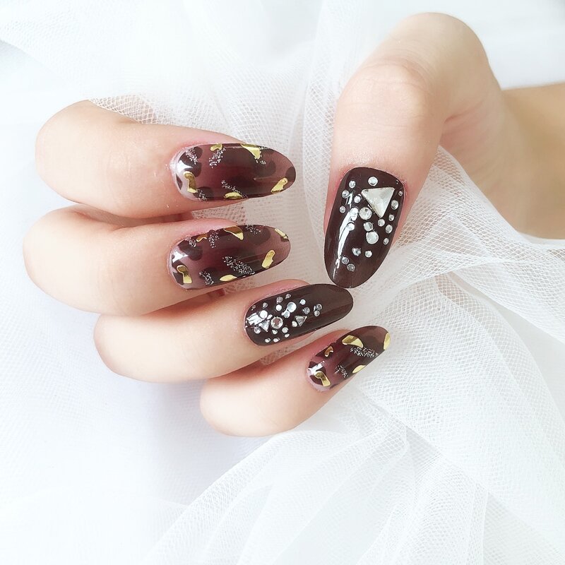 

1sheet Leopard Nail Sticker, Multicolor