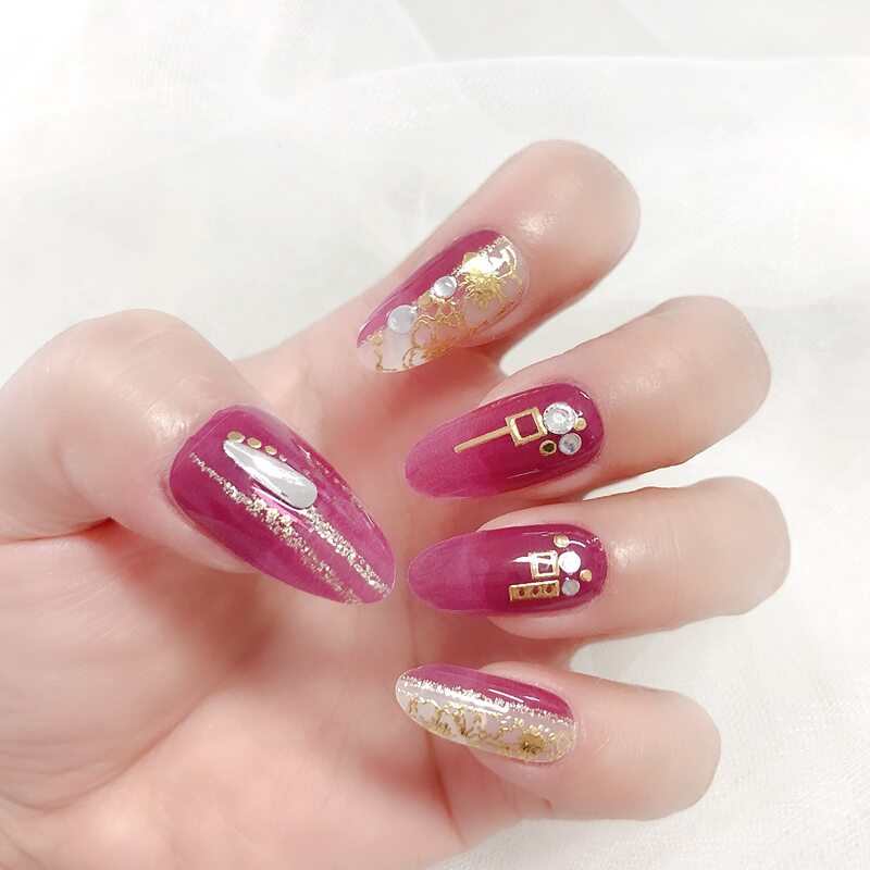 

1sheet Rhinestone Decor Nail Sticker, Multicolor