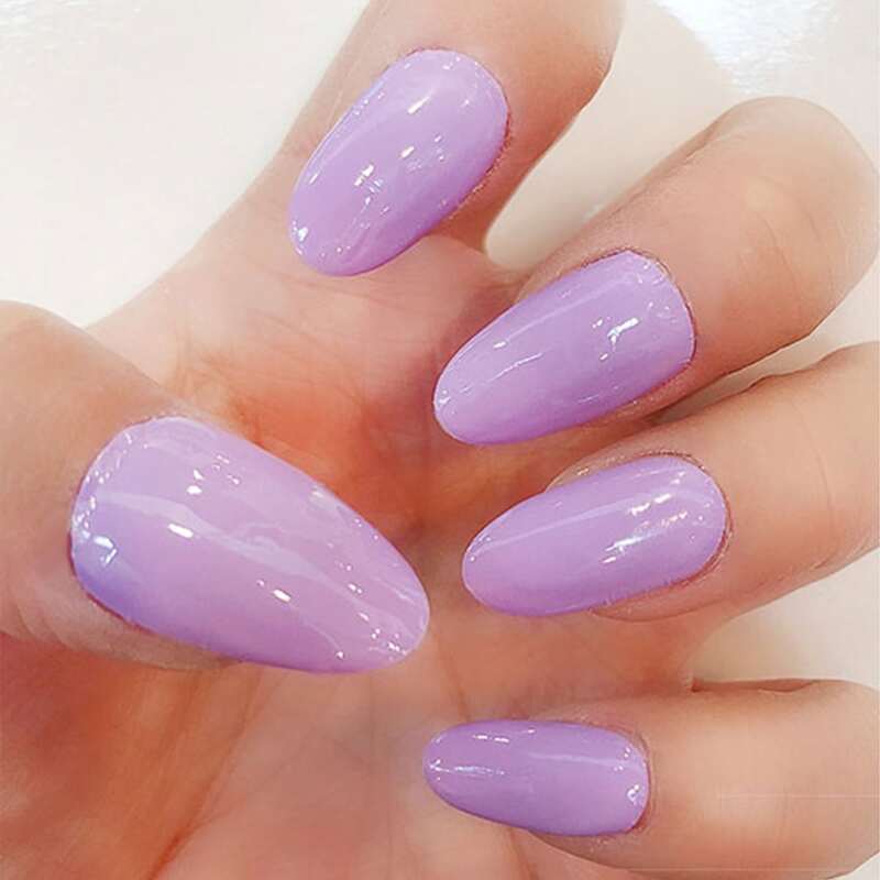 

2sheets Solid Nail Sticker, Mauve purple